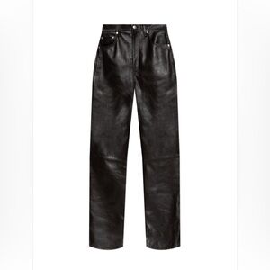 Rag & Bone Shiny Black Leather Trousers